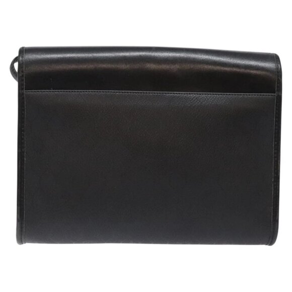 Christian Dior Honeycomb Canvas Shoulder Bag PVC Black Gold Auth 137748 - Picture 3 of 16